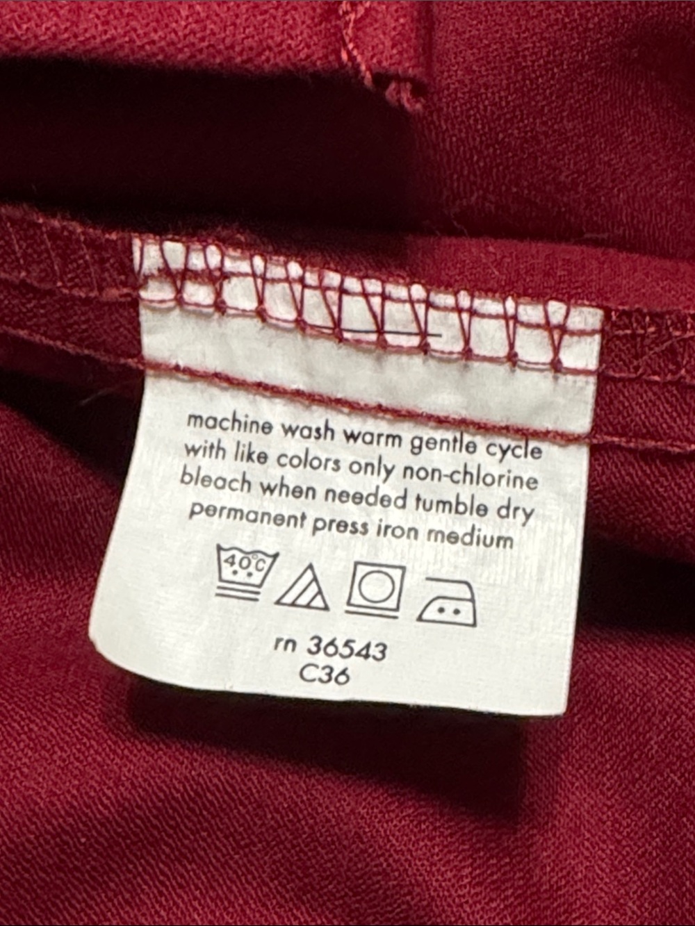 Van Heusen Men's Long-Sleeve Dress Shirt - Deep Red - Picture 4 of 6